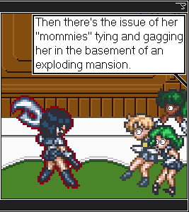 Sailor Moon RPG: Sailor Pluto + Sailor Uranus + Sailor Neptune + Sailor Saturn. Hotaru just can't catch a break.